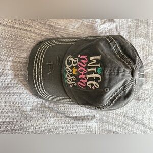 Gray Embroidered Cap